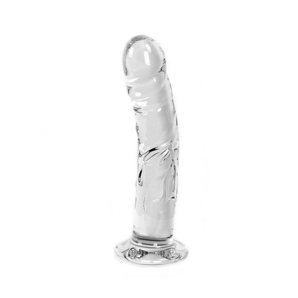 Glasdildo Klar Penis Rund 19 cm – Warmes & kaltes Vergnügen