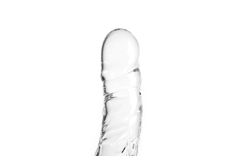 Glasdildo Klar Penis Rund 19 cm – Warmes & kaltes Vergnügen