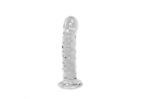Dildo Klarer Penis Swirl Glas 16 cm – Warmes & kaltes Vergnügen