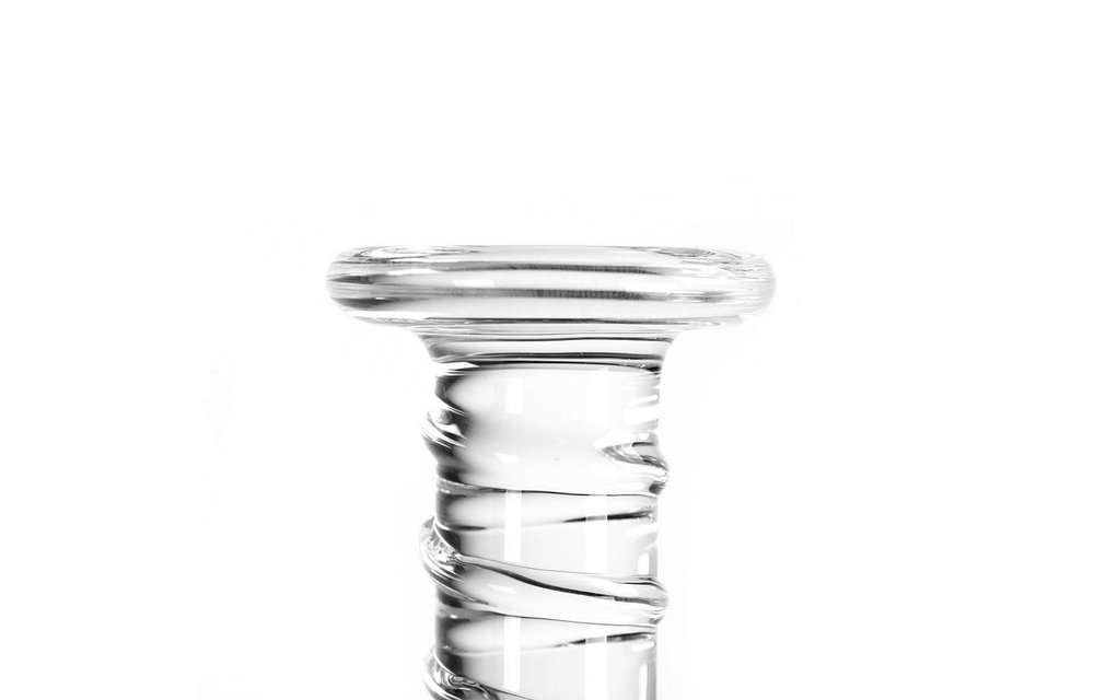 Dildo Helder Penis Swirl Glas 16 cm – Warm & Koud Speelplezier