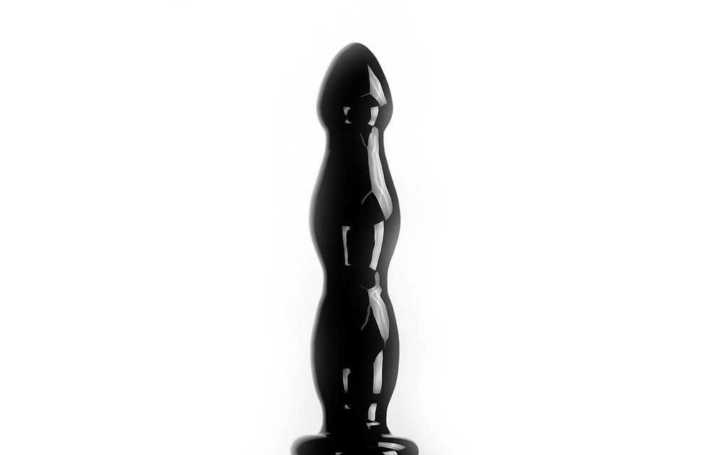 Dildo Schwarz Deluxe Glas 18,5 cm – Warm/Kalt-Spielspaß