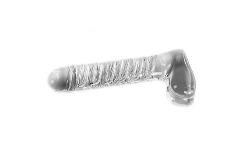 Clear Glass Dildo 18x4 cm – Hot & Cold Sensation