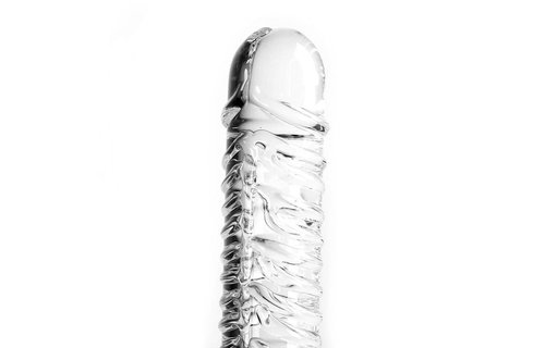 Glazen Dildo Helder 18x4 cm – Warm & Koud Sensatie