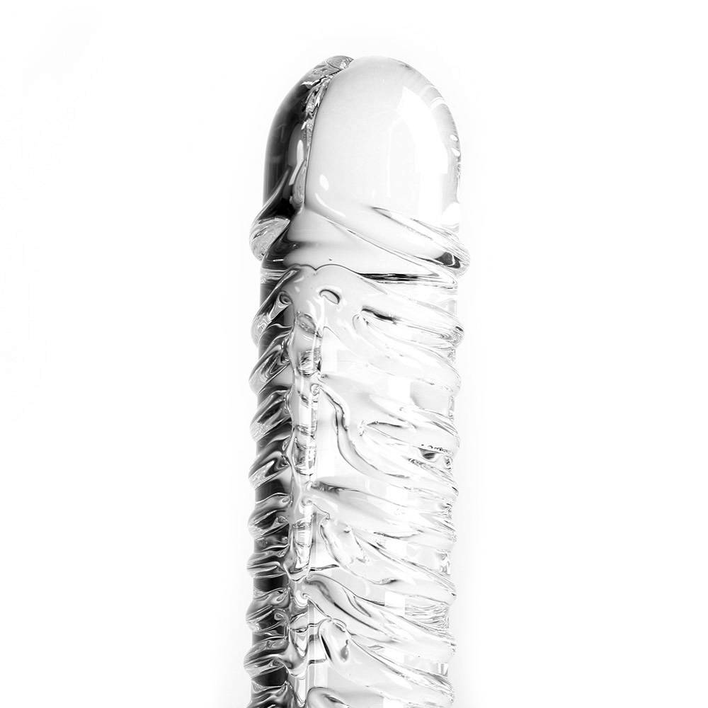 Clear Glass Dildo 18x4 cm – Hot & Cold Sensation