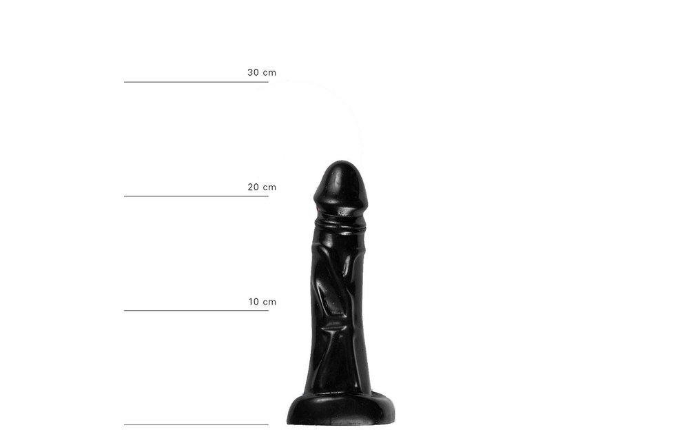 Klassischer Dildo 22 cm – Realistisch, Schwarz, Rot & Blau
