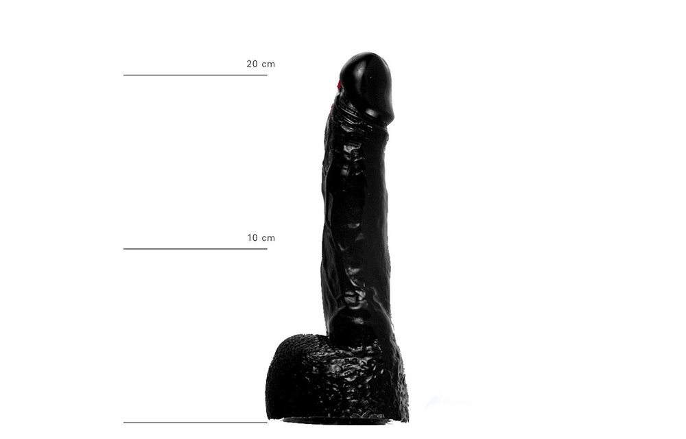 Klassieke Dildo 22 cm - Realistisch, Zwart, Rood & Blauw