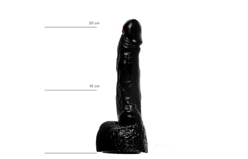 Classic Dildo 22 cm - Realistic, Black, Red & Blue