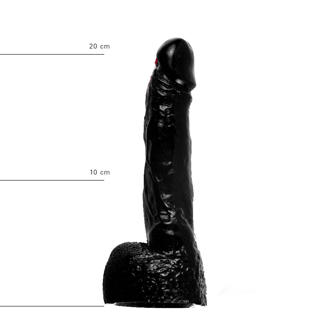 Klassieke Dildo 22 cm - Realistisch, Zwart, Rood & Blauw