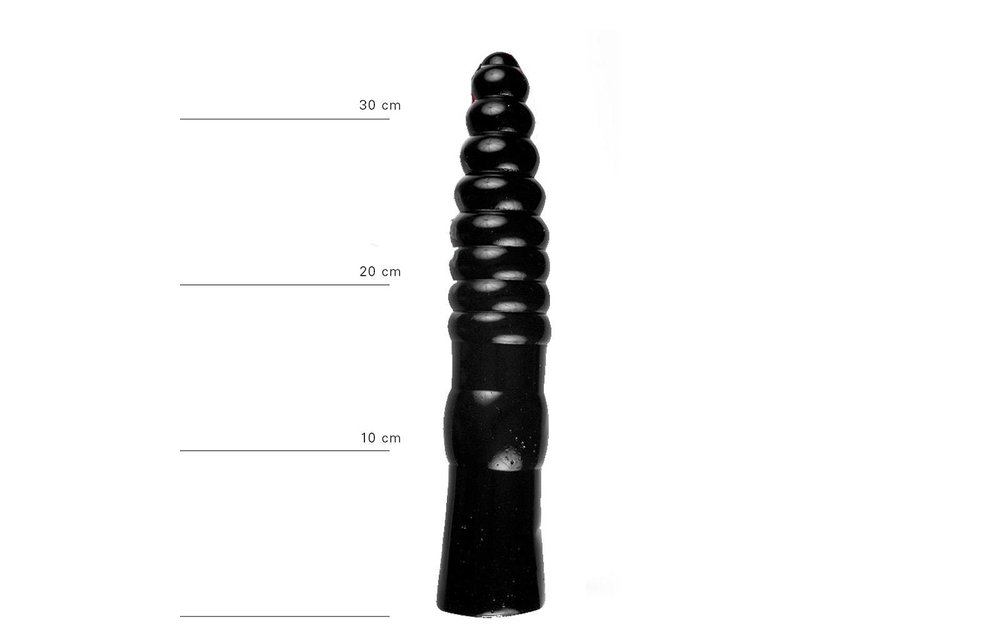 Anal Dildo 35 cm – Ribbed, Large & Stimulating Black