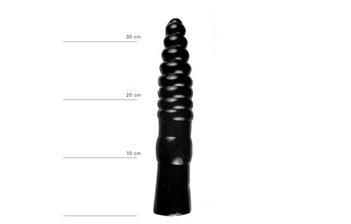 Anal-Dildo 35 cm – Geriffelt, groß und stimulierend Schwarz