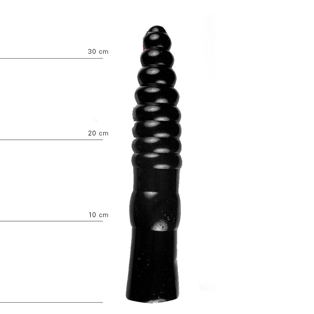 Anaal Dildo 35 cm – Geribbeld, Groot & Stimulerend Zwart
