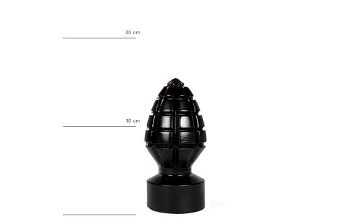 Butt plug 15 cm | Hand grenade shape | Black, red, blue