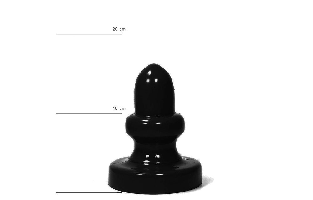 Riesiger Butt Plug 17 cm – Schwarz, Rot & Blau, stimulierend