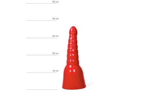 Anaal Dildo 34 cm – Grote Realistische Dildo Zwart/Rood/Blauw