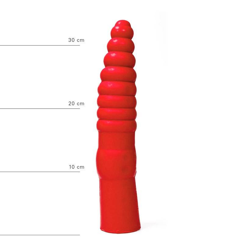 Anal-Dildo 35 cm – Geriffelt, groß und stimulierend Schwarz