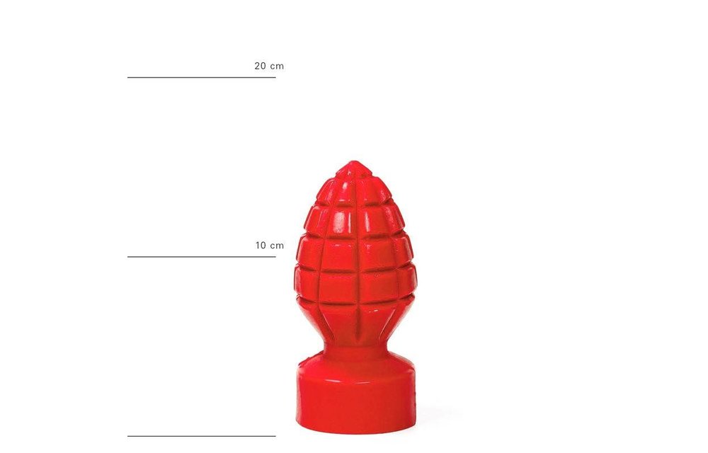 Butt plug 15 cm | Hand grenade shape | Black, red, blue