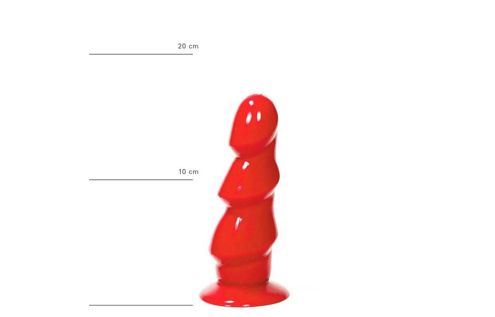 Dreifacher Butt Plug 17 cm – Schwarz, Rot & Blau, Rippen