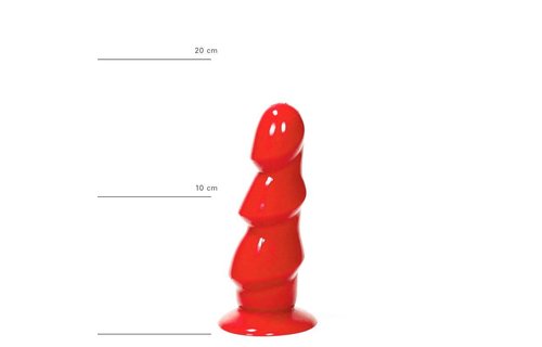 Triple Butt Plug 17 cm - Black, Red & Blue, Ribbed