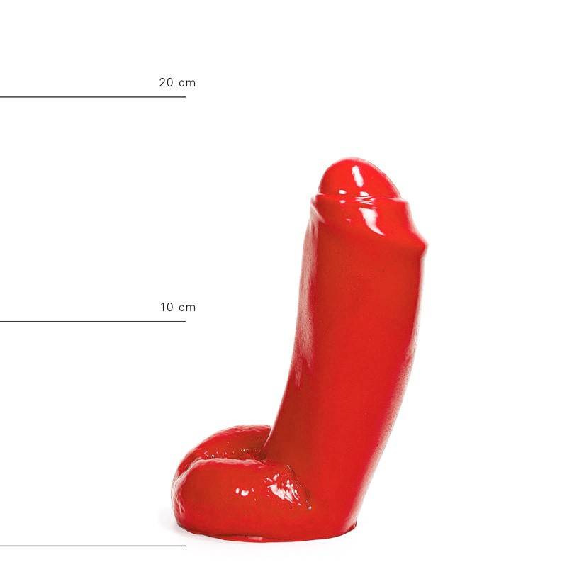 Dildo 18 cm x 5,5 cm | Schwarz, Rot & Blau kaufen