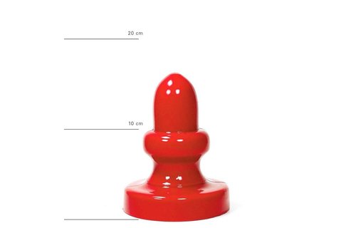 Riesiger Butt Plug 17 cm – Schwarz, Rot & Blau, stimulierend