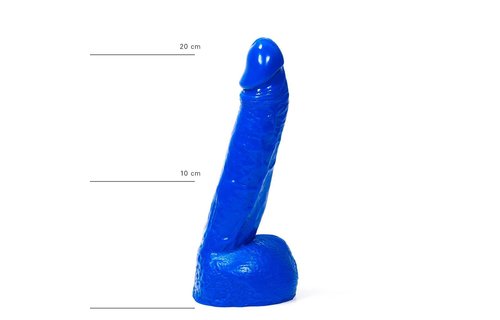 Klassieke Dildo 22 cm - Realistisch, Zwart, Rood & Blauw