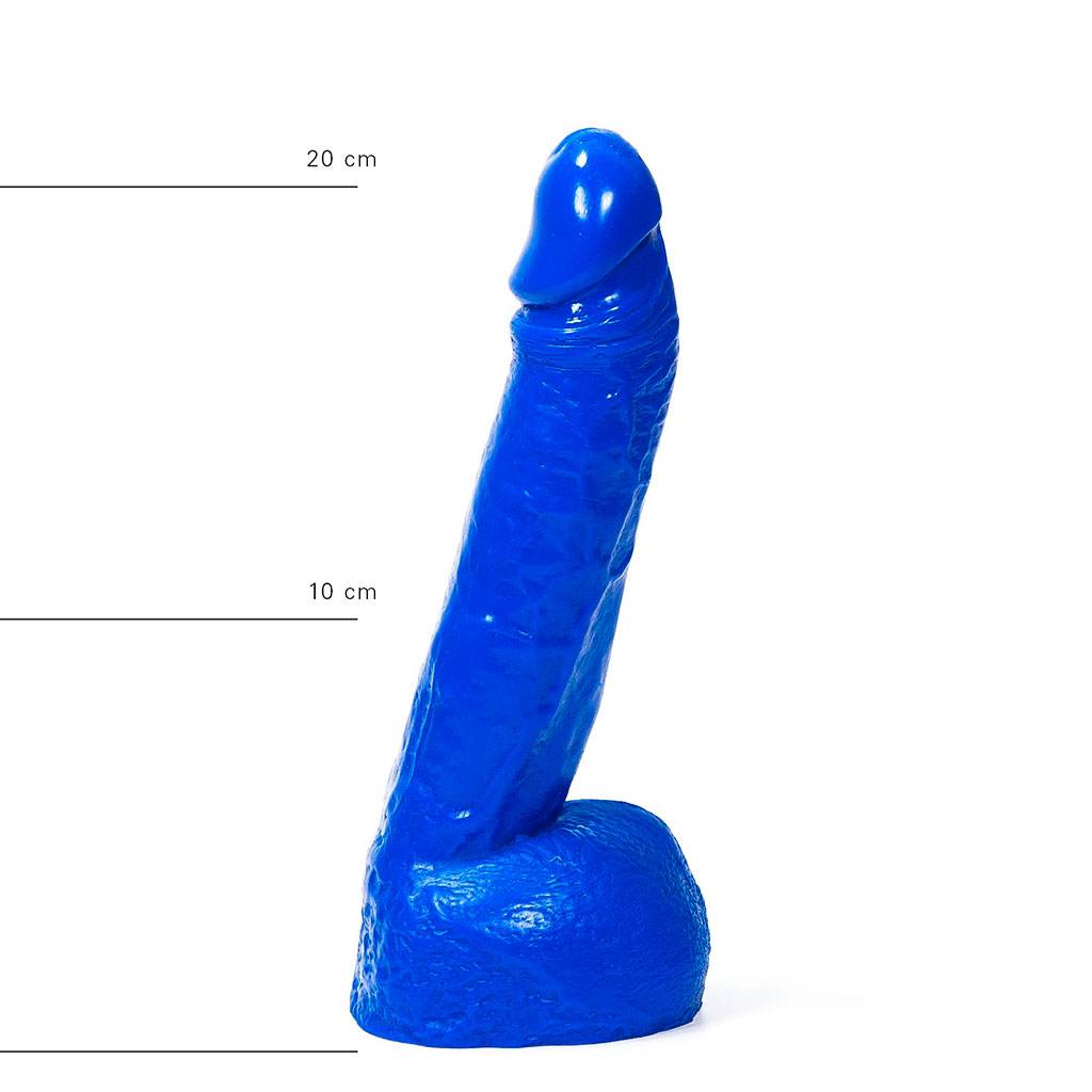 Classic Dildo 22 cm - Realistic, Black, Red & Blue