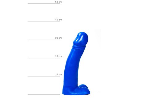 Klassischer Dildo 34 cm – Schwarz, Rot & Blau, wasserdicht
