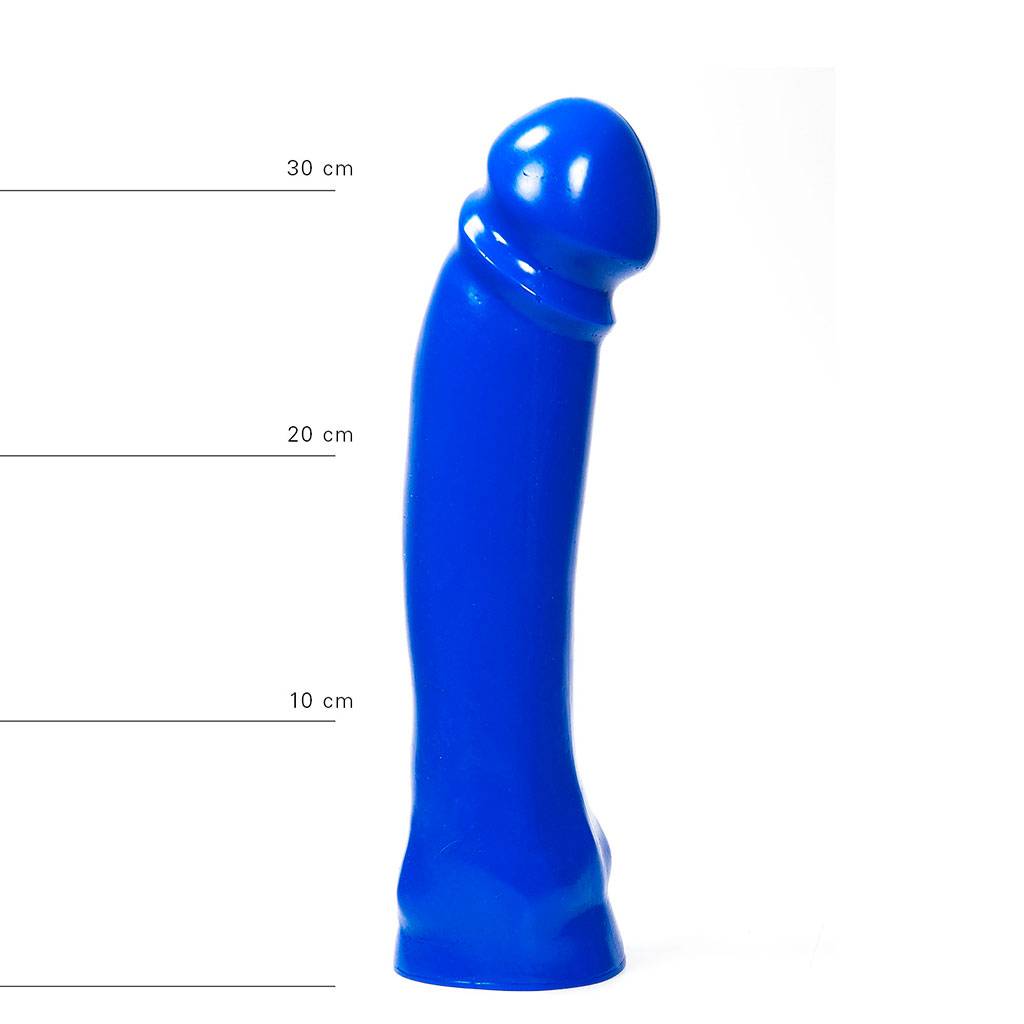 Dildo 37 cm – Stevig, Zwart, Rood & Blauw, 7 cm diameter