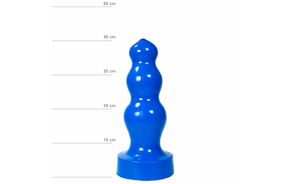 Gigantische Drievoudige Buttplug 38 cm – Zwart, Rood, Blauw