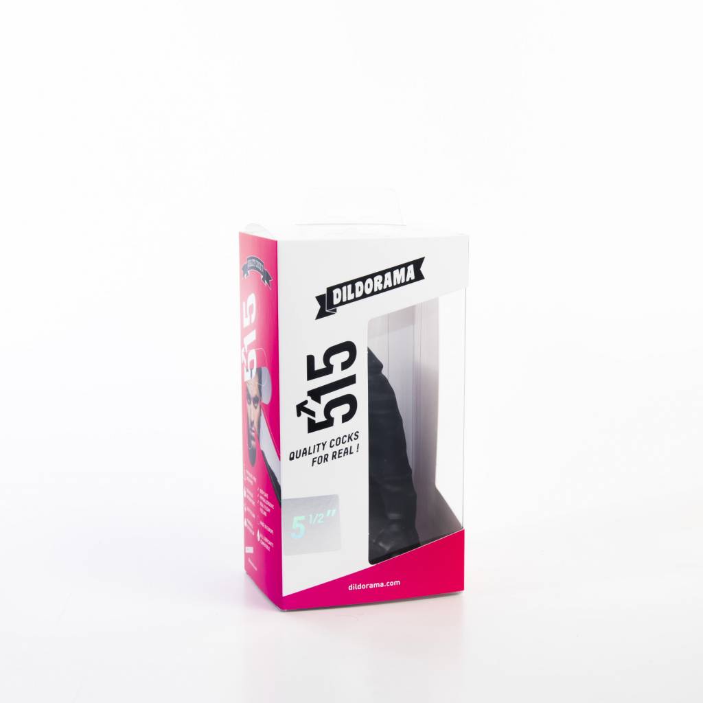 Dildo 14 cm - Vlees & Zwart, PVC, Reukloos, Veilig