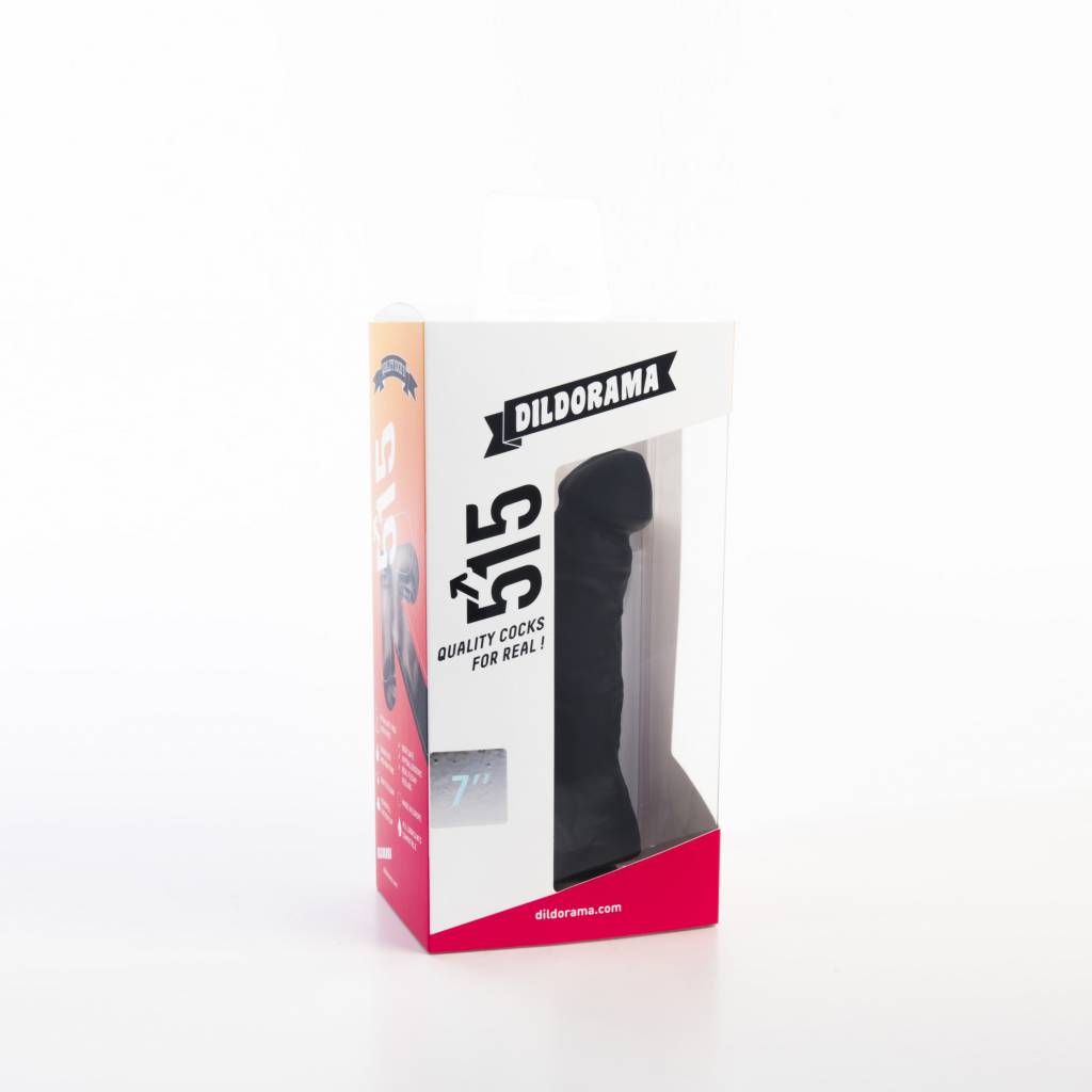 Dildo 18 cm | Suction Cup, Flesh & Black, PVC & Safe