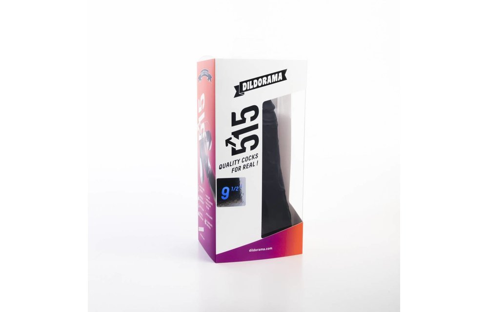 Dildo 19 cm | Zuignap, 4,9 cm, Vlees & Zwart, PVC