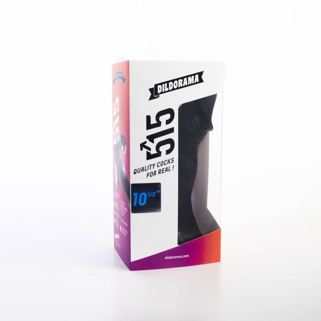 Dildo 21,5 cm met zuignap - Vlees & Zwart, PVC, veilig