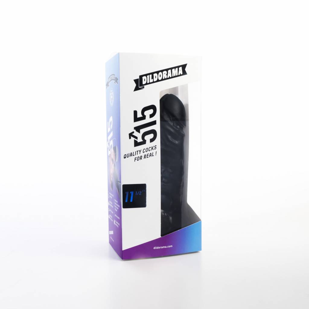 Dildo 29,5 cm met zuignap, vlees & zwart, ftalaatvrij