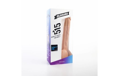 Dildo 32 cm met Zuignap - Vlees & Zwart, PVC, Veilig