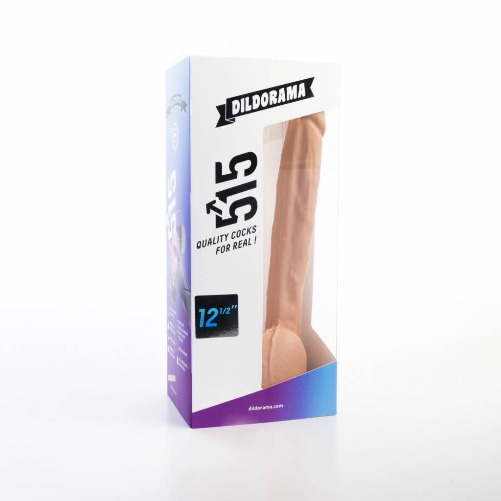 Dildo 32 cm mit Saugnapf – Hautfarben & Schwarz, sicher & geruchsneutral