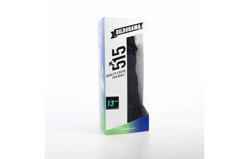 32 cm dildo with suction cup – flesh & black, PVC, safe