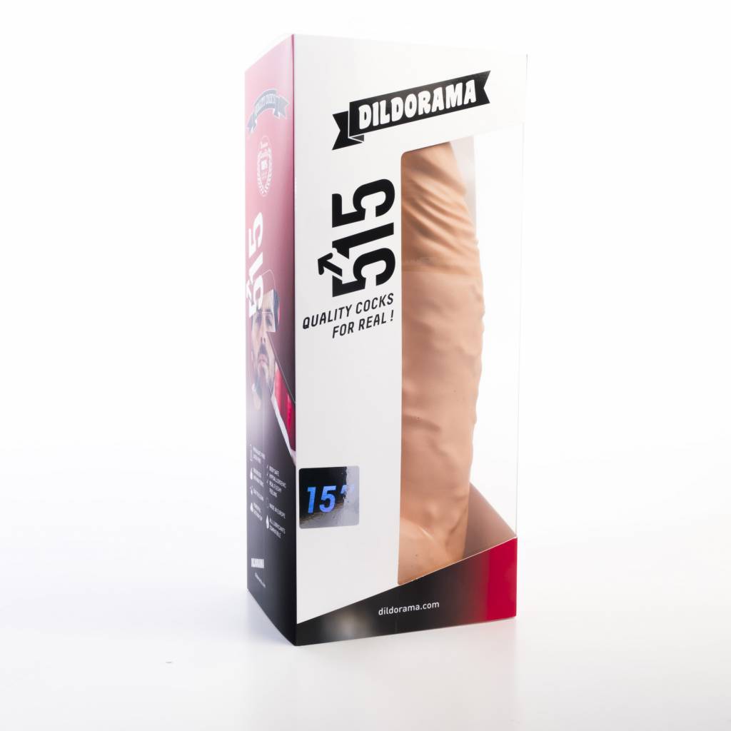 Dildo 38 cm 9 cm | Saugnapf, Hautfarben & Schwarz, PVC & Sicher