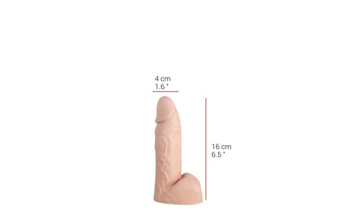 Dildo 16 cm – Hautfarben & Schwarz, latexfrei, geruchsneutral & sicher