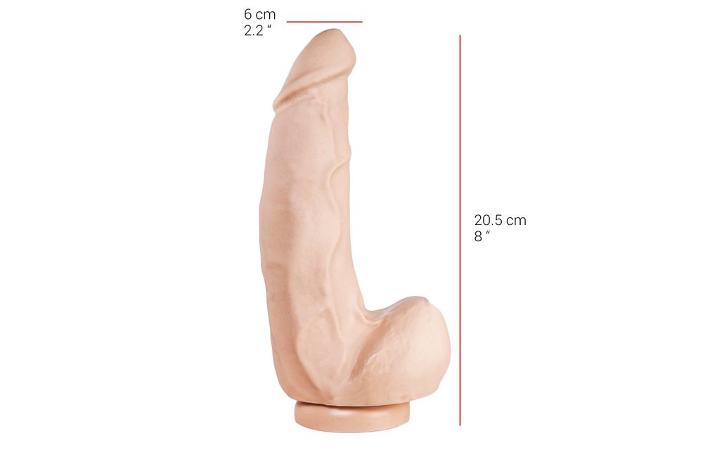 Dildo 18 cm x 6 cm met zuignap – zwart & vleeskleur