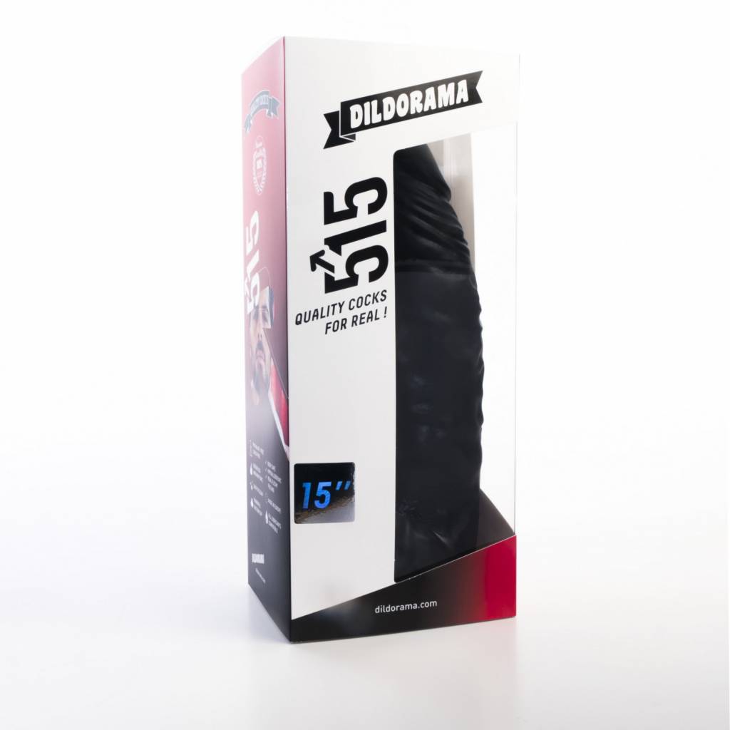 Dildo 38 cm 9 cm | Zuignap, Vlees & Zwart, PVC & Veilig