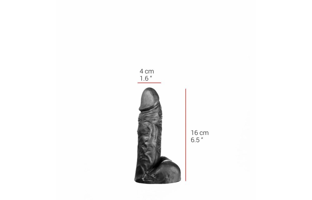 Dildo 16 cm – Flesh & Black, Phthalate-free, Easy to Clean