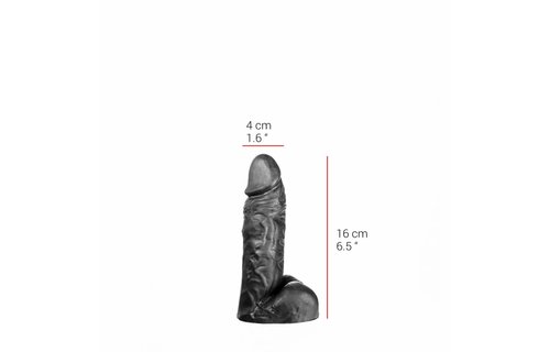 Dildo 16 cm – Vlees & Zwart, Ftalaatvrij, Makkelijk Reinigen