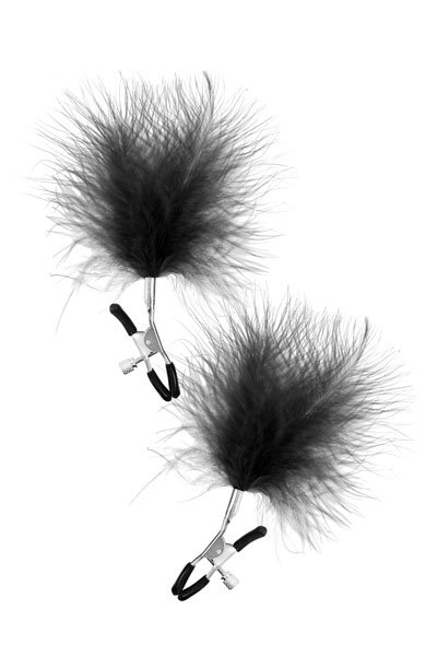 Set of 2 Black Tweezers & Nipple Clamps Sweet Caress - Phthalate-free