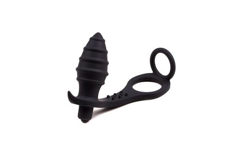 Anal Plug & Cock Ring - Flexible, Silicone & Prostate Stimulator