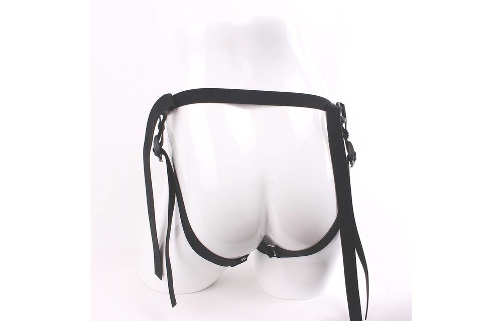 Silikon-Strap-On-Dildo Big Black 18 x 4,7 cm – Sicher & weich