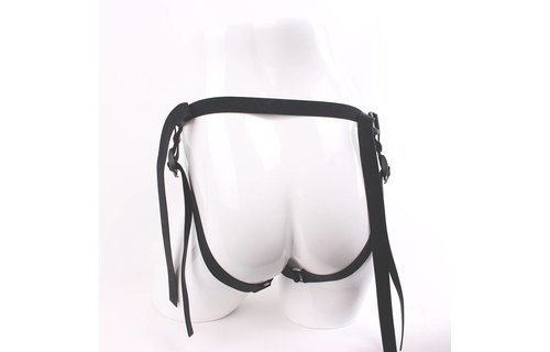 Silikon-Strap-On-Dildo Big Black 18 x 4,7 cm – Sicher & weich