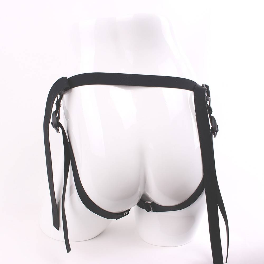 Silikon-Strap-On-Dildo Big Black 18 x 4,7 cm – Sicher & weich