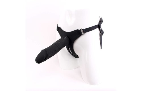 Silikon Groß Schwarz Strap-on Dildo 20 x 4.7 cm