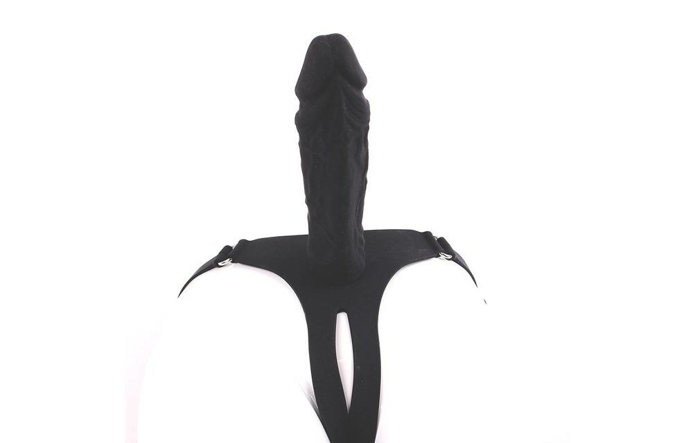 Silicone Big Black Strap-On Dildo 18 x 4.7 cm – Safe & Soft